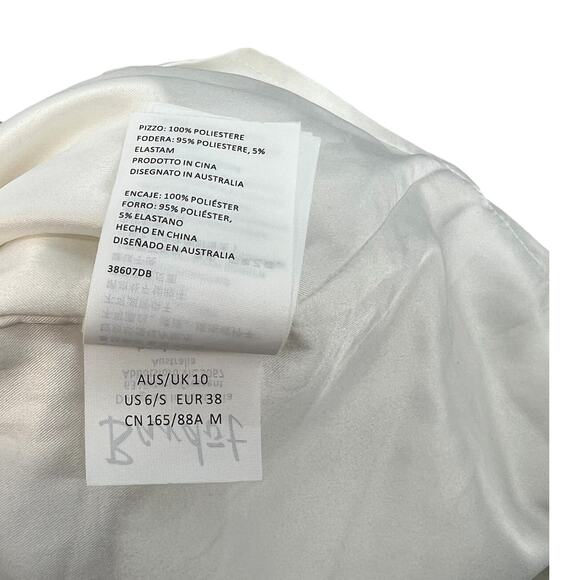 Bardot Lace Sheath Dress Crochet Sleeveless White Size US 6 Small - Picture 12 of 13